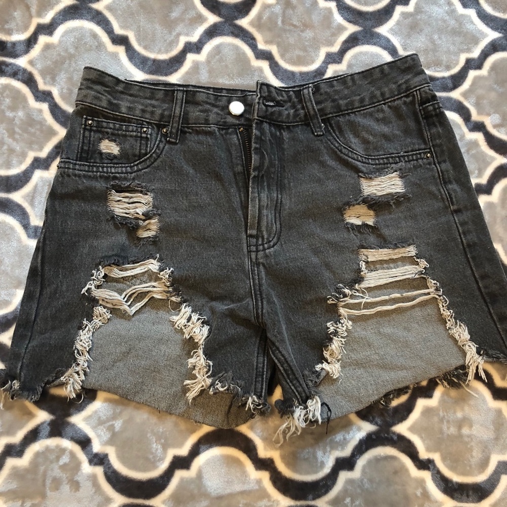 Ultra-Ripped Jean Shorts